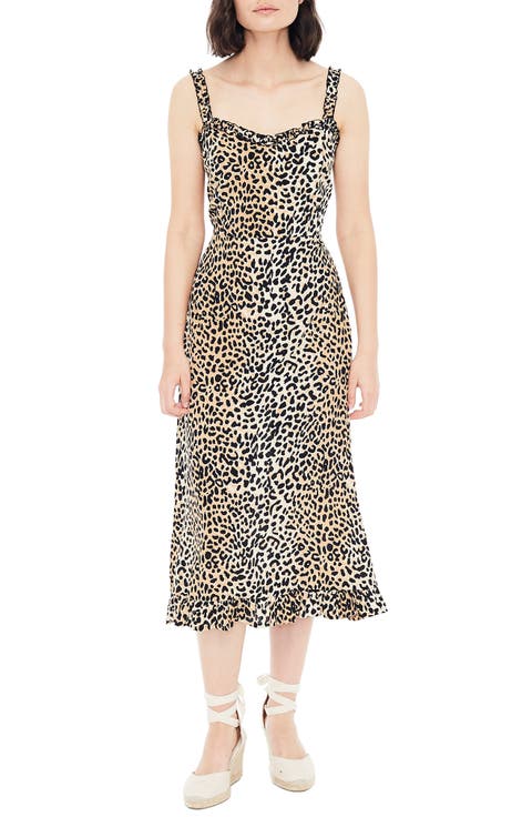 Noemie Animal Print Midi Dress