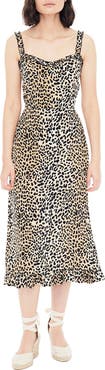Faithfull the Brand Noemie Animal Print Midi Dress