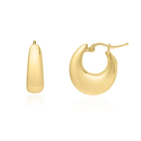 Large Saddle Hoop Earrings