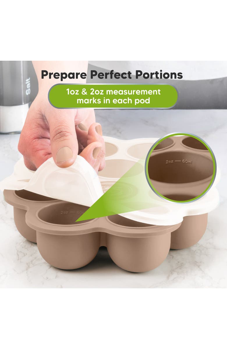 KeaBabies Prep Silicone Baby Food Tray, Alternate, color, Chai Latte