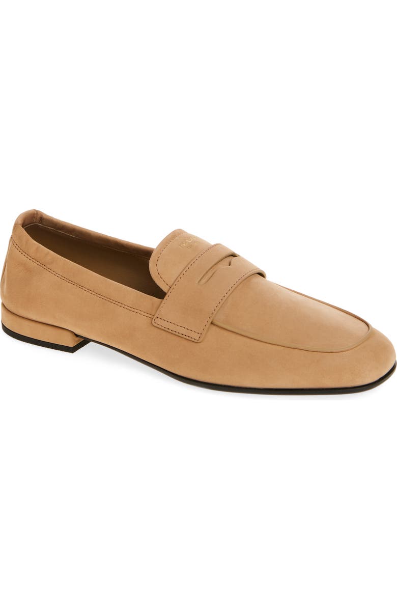 Prada Shuffle Penny Loafer, Main, color, Deserto