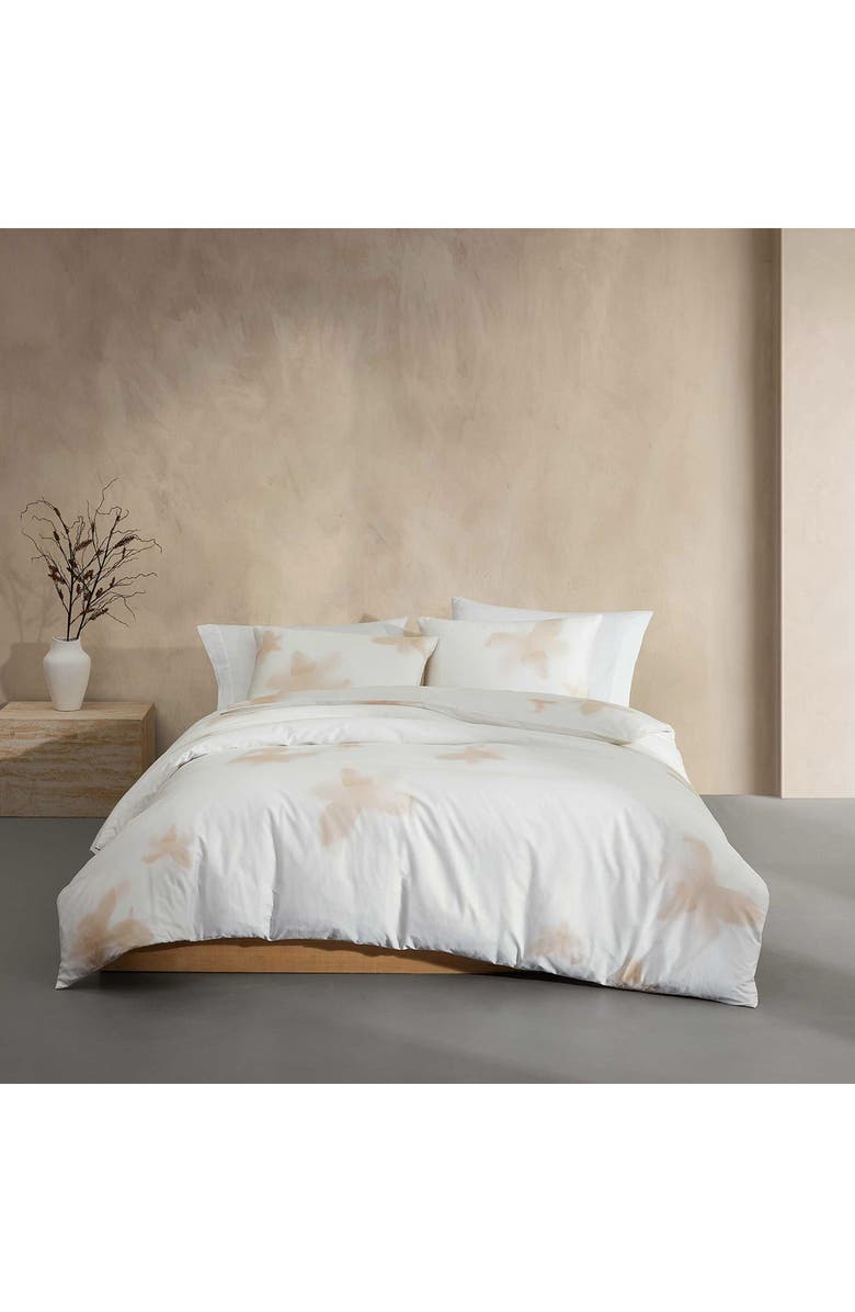 Calvin Klein Liquid Floral Duvet Set, Alternate, color, Light Beige