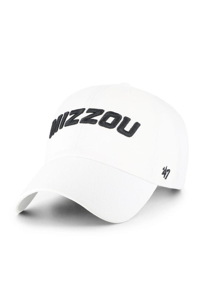 Men's '47 White Missouri Tigers Clean Up Adjustable Hat, Main, color, White