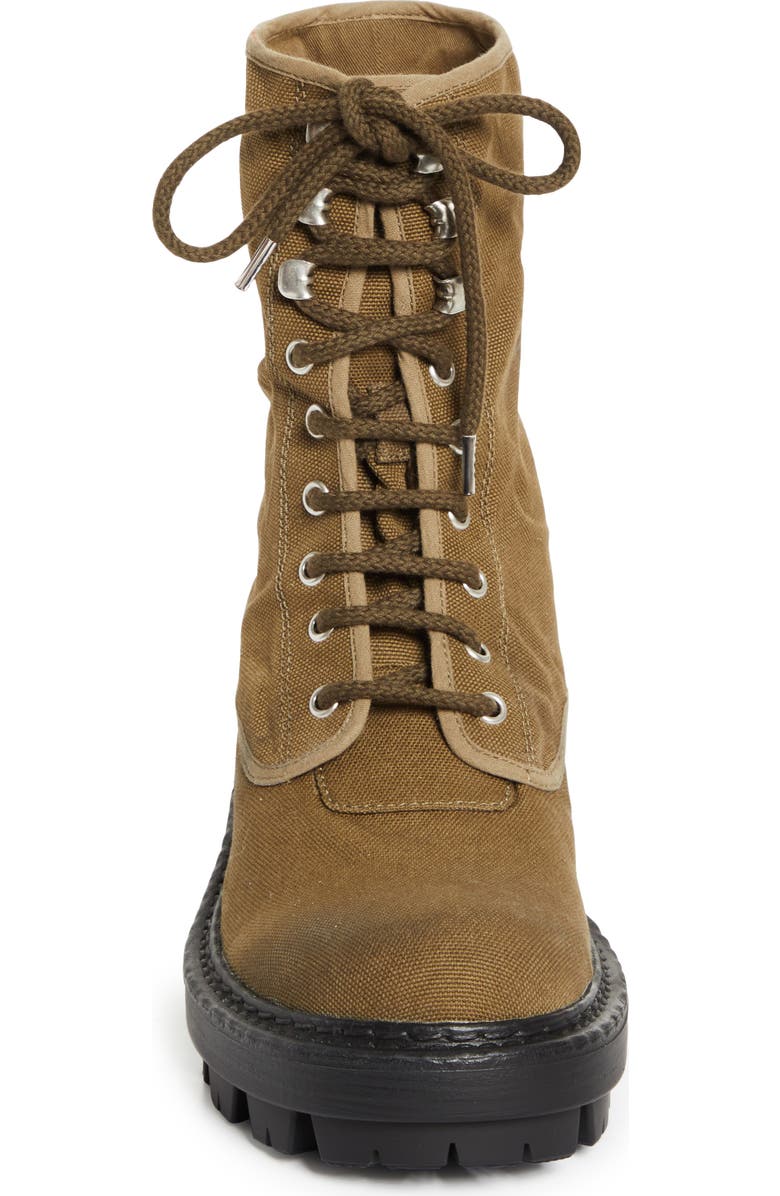 Prada Canvas Combat Boot, Alternate, color, Militare