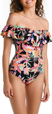 La Blanca Best Escape Off the Shoulder One-Piece Swimsuit