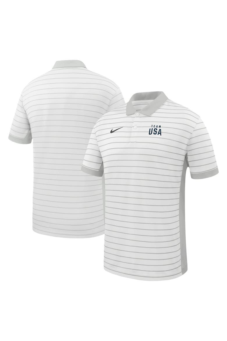 Men's Nike White Team USA Victory Stripe Dri-FIT Polo, Main, color, White