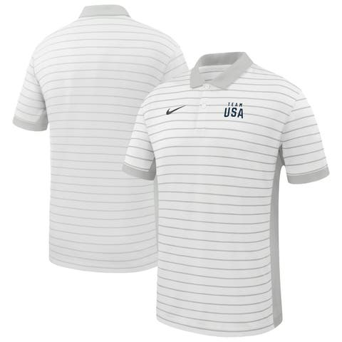 Men's Nike White Team USA Victory Stripe Dri-FIT Polo