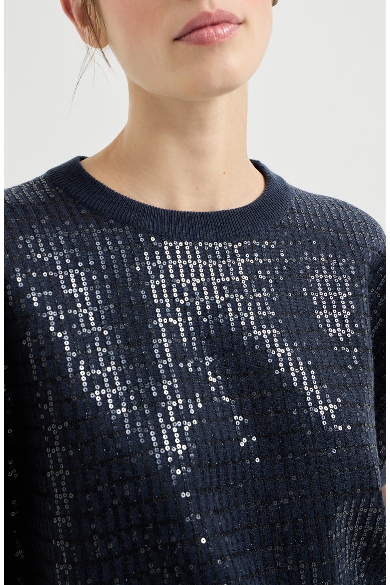 Dazzling Embroidery sweater, Alternate, color, Blue