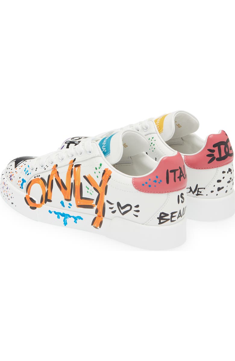 Dolce&Gabbana Portofino Graffiti Sneaker, Alternate, color,