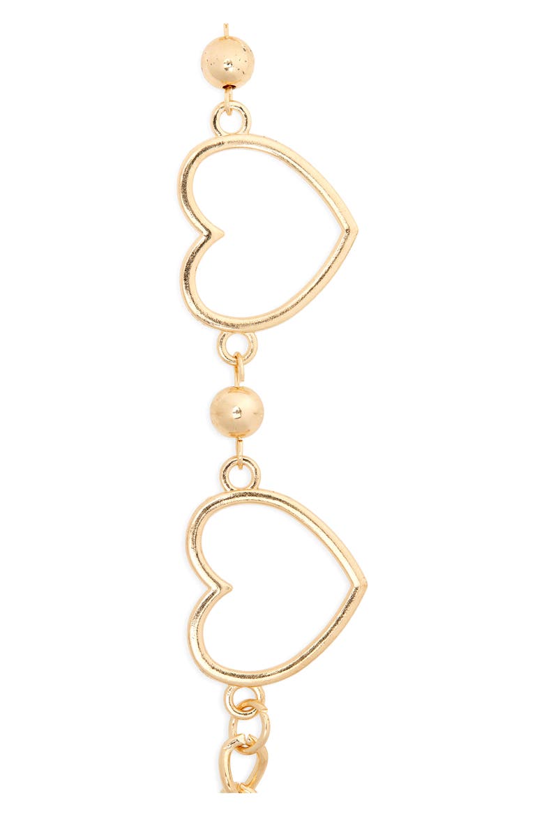 Kids' Heart Chain Adjustable Link Belt, Alternate, color, GOLD