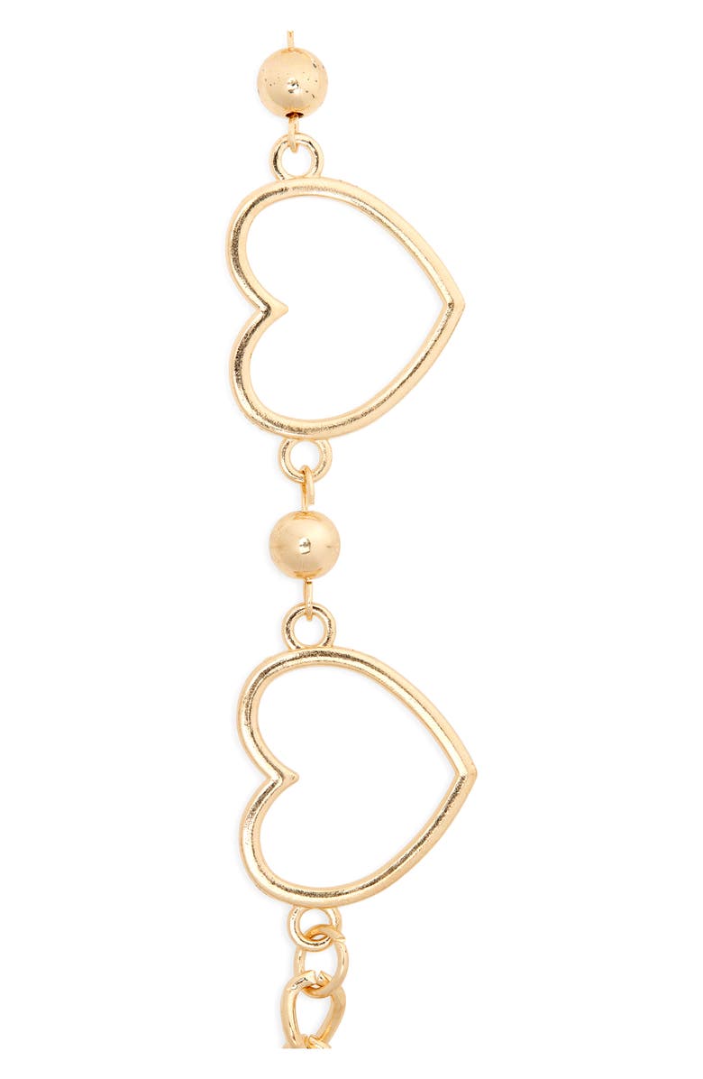 Ruby & Ry Kids' Heart Chain Link Belt, Alternate, color, Gold