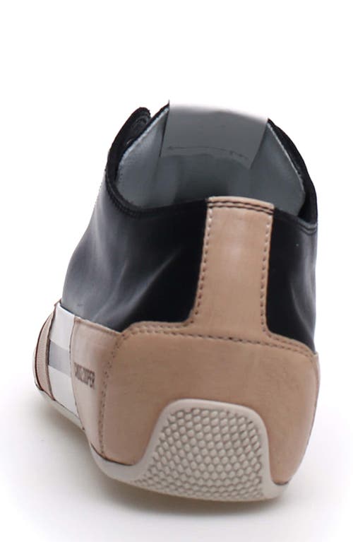 Candice Cooper Rock Patch Metallic Sneaker In Ecru Black