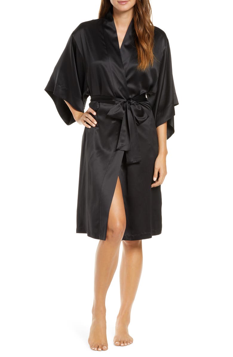 Natori Satin Wrap Robe, Main, color, 