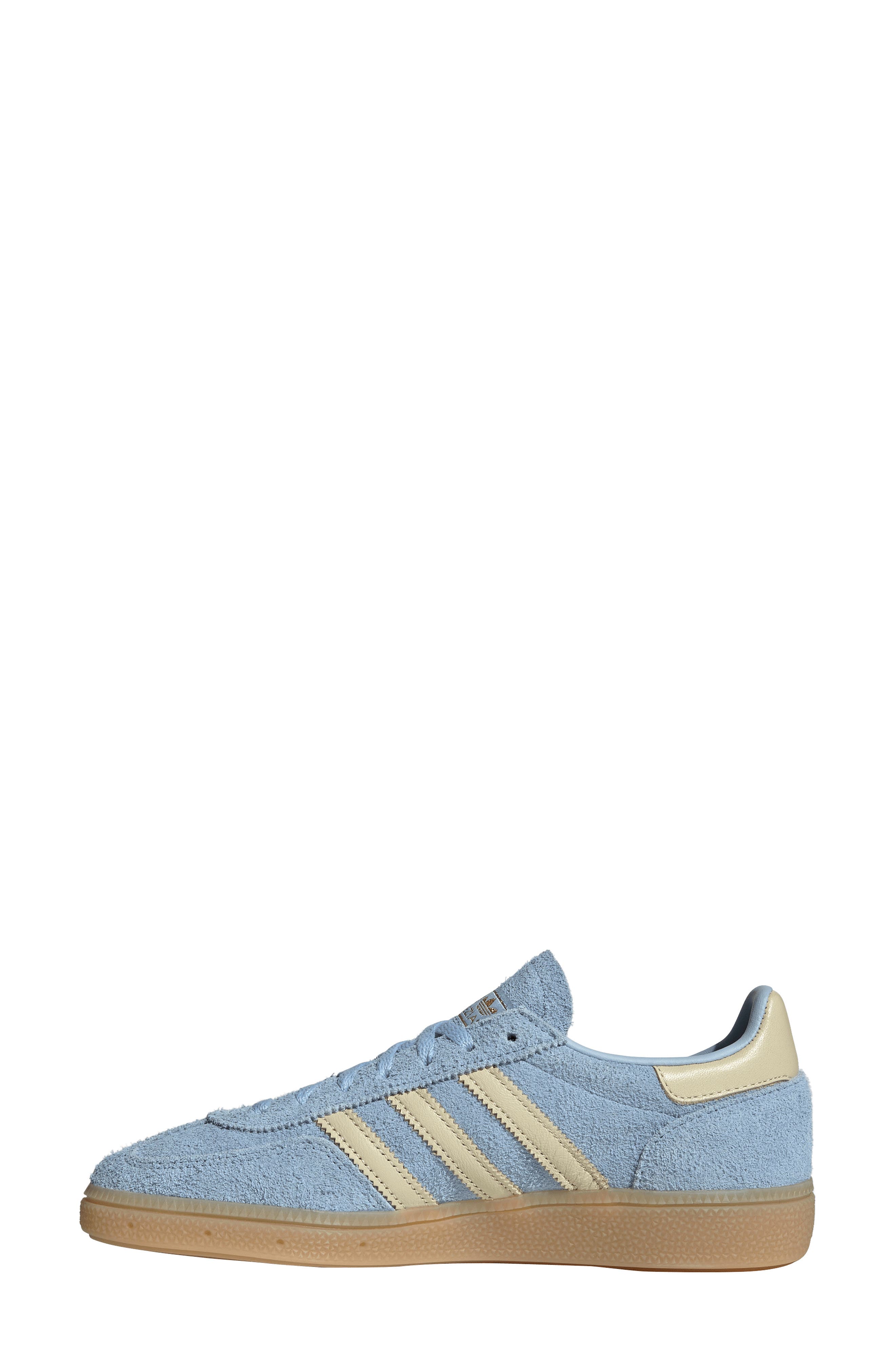 adidas Handball Spezial Sneaker, Alternate, color, Clear Sky/ Vanilla/ Gold