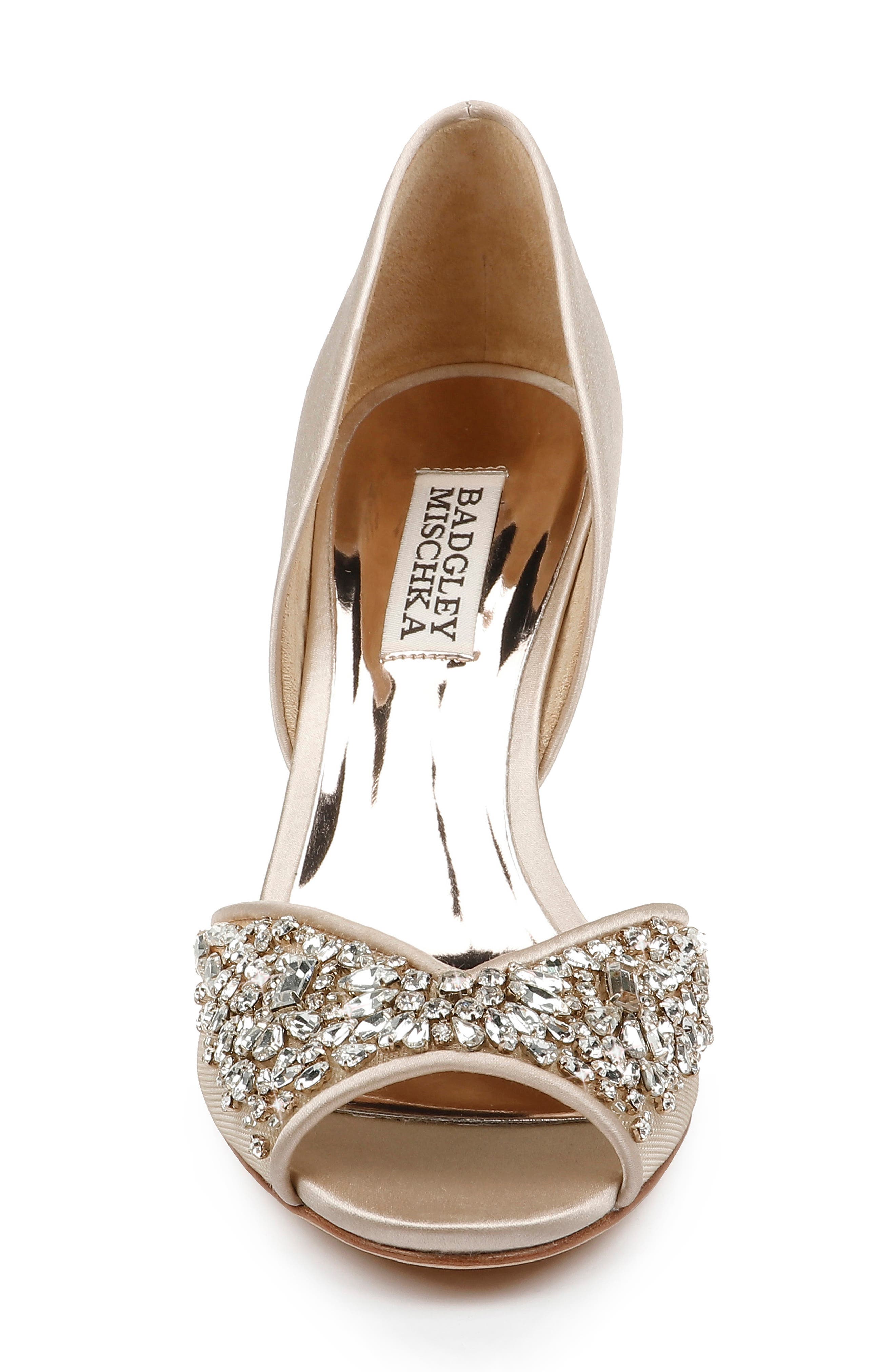Badgley Mischka Collection Badgley Mischka Cashmere Crystal Embellished Wedge, Alternate, color, 