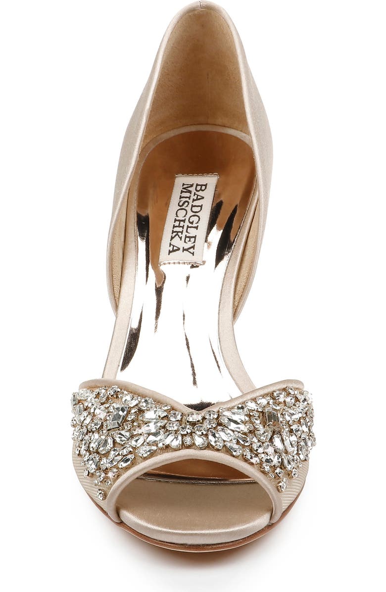 Badgley Mischka Collection Badgley Mischka Cashmere Crystal Embellished Wedge, Alternate, color,