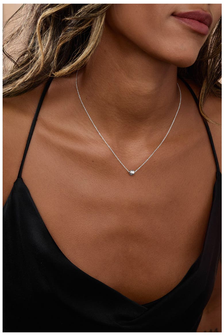 Reina Bead Pendant Necklace, Alternate, color, SILVER