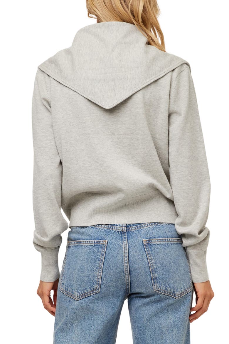 Wren Scarf Cardigan, Alternate, color, LIGHT GRAY