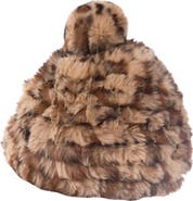 MARCUS ADLER Faux Fur Pompom Beanie