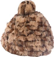 MARCUS ADLER Faux Fur Pompom Beanie