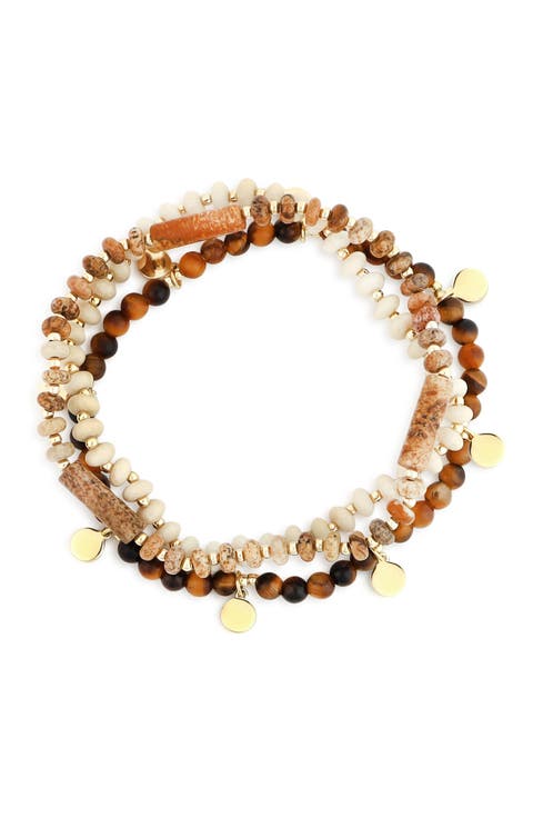 Bead & Charm Stretch Bracelet