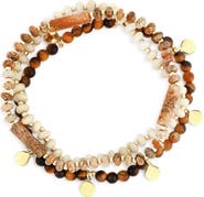Panacea Bead & Charm Stretch Bracelet