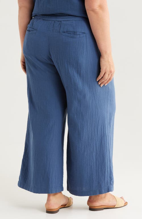 Caslonr Caslon(r) Wide Leg Crop Cotton Gauze Pants
