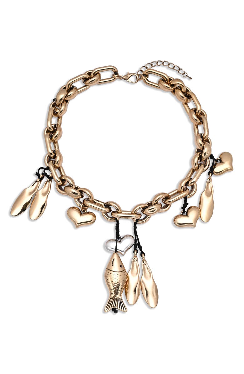 EYE CANDY LOS ANGELES Ava Charm Necklace, Alternate, color, Gold