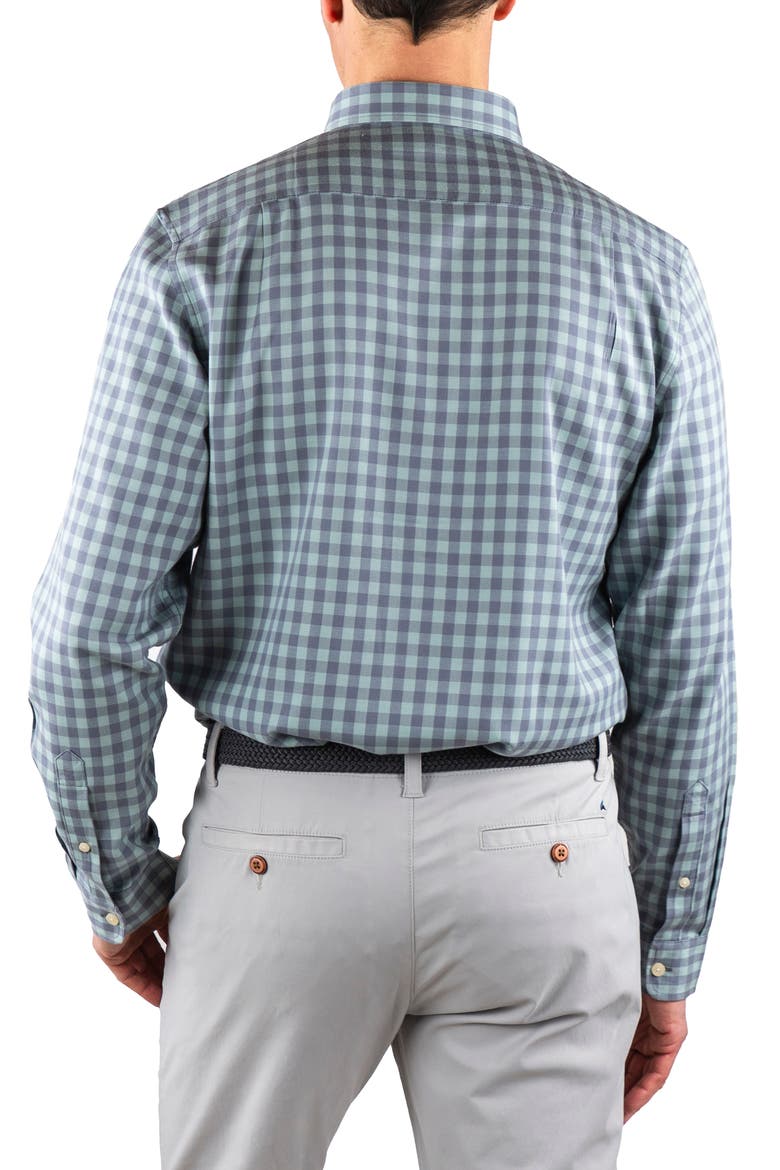Button Down Shirt, Alternate, color, AQUA GRAY/ INFINITY GINGHAM