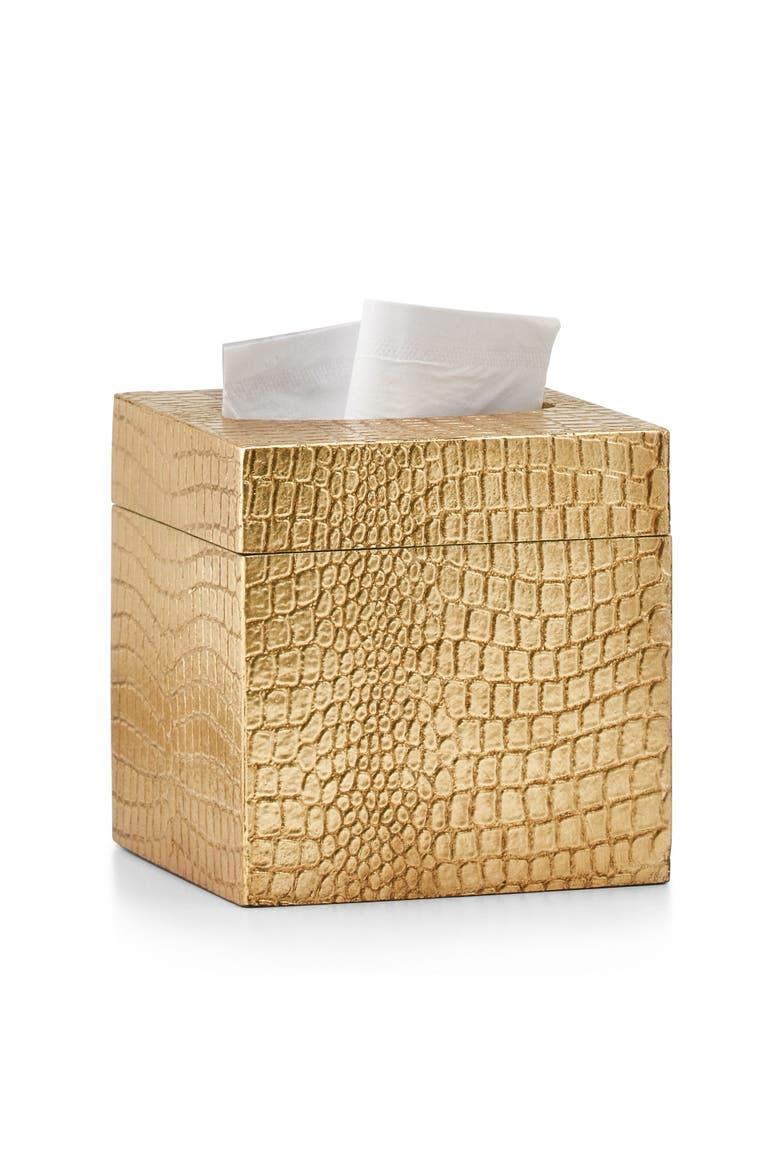 Crocodile Gold Tissue Cover, Main, color, GOLD