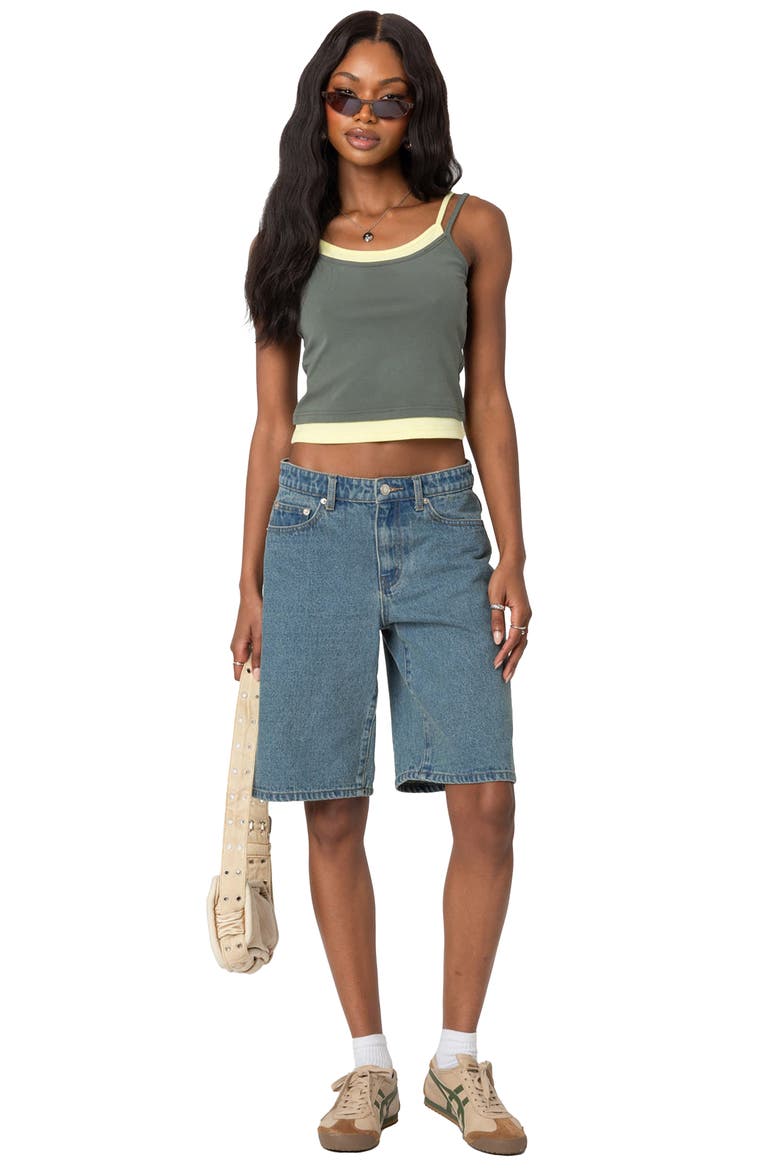 Element Layered Stretch Cotton Tank, Alternate, color, OLIVE