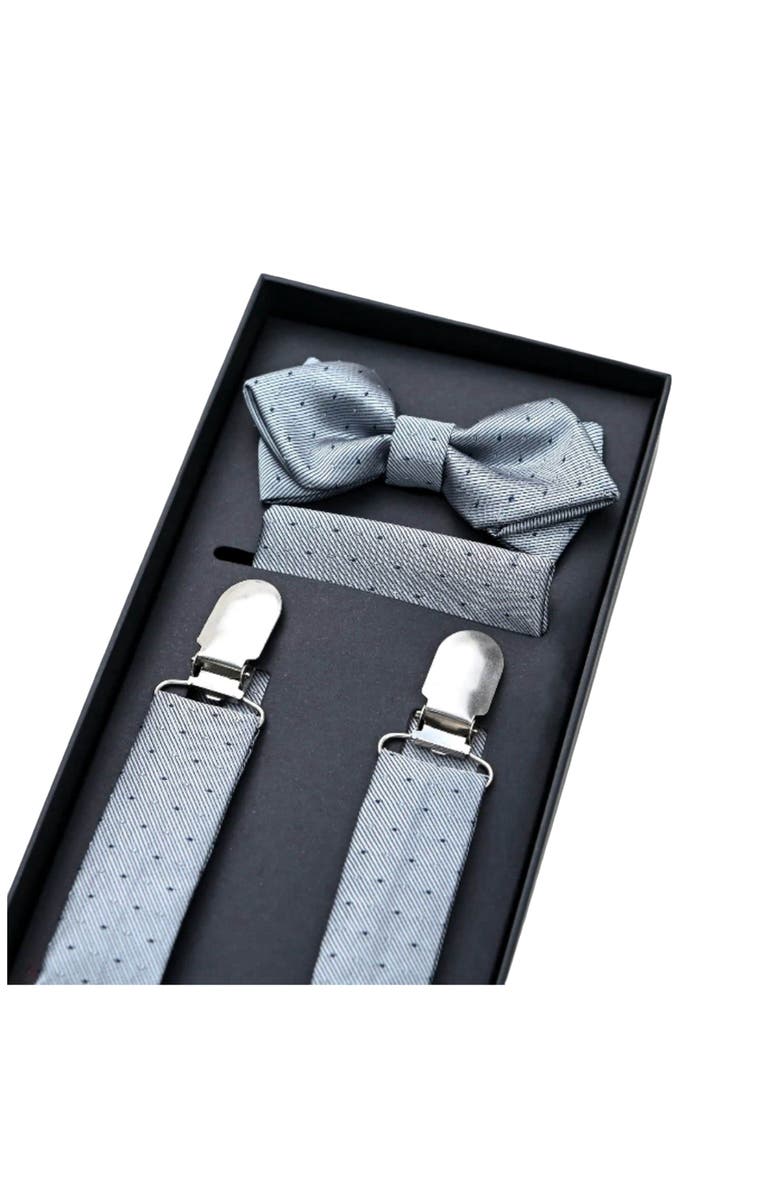MOUSTACHE Dotted Suspender Set, Alternate, color, Silver