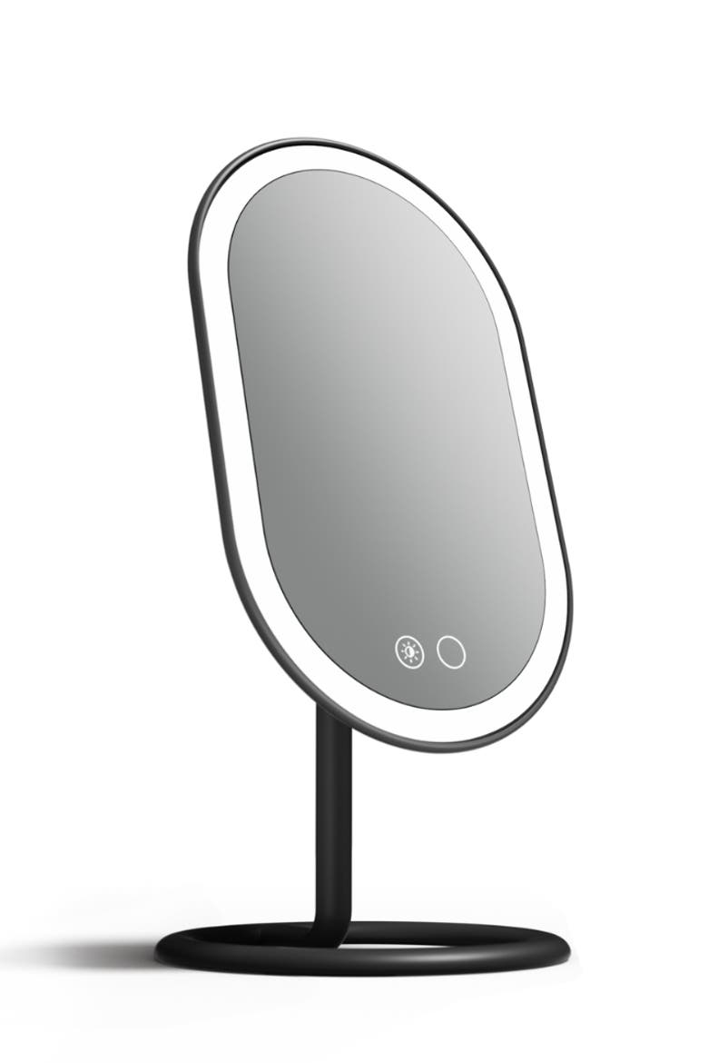 Vera Lighted Vanity Mirror, Alternate, color, Black