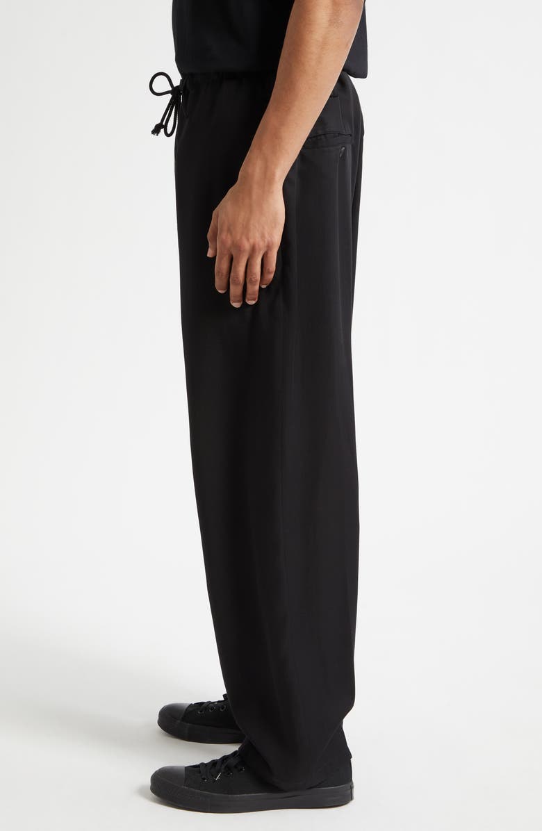 Yohji Yamamoto Drawstring Waist Cargo Pants, Alternate, color, Black