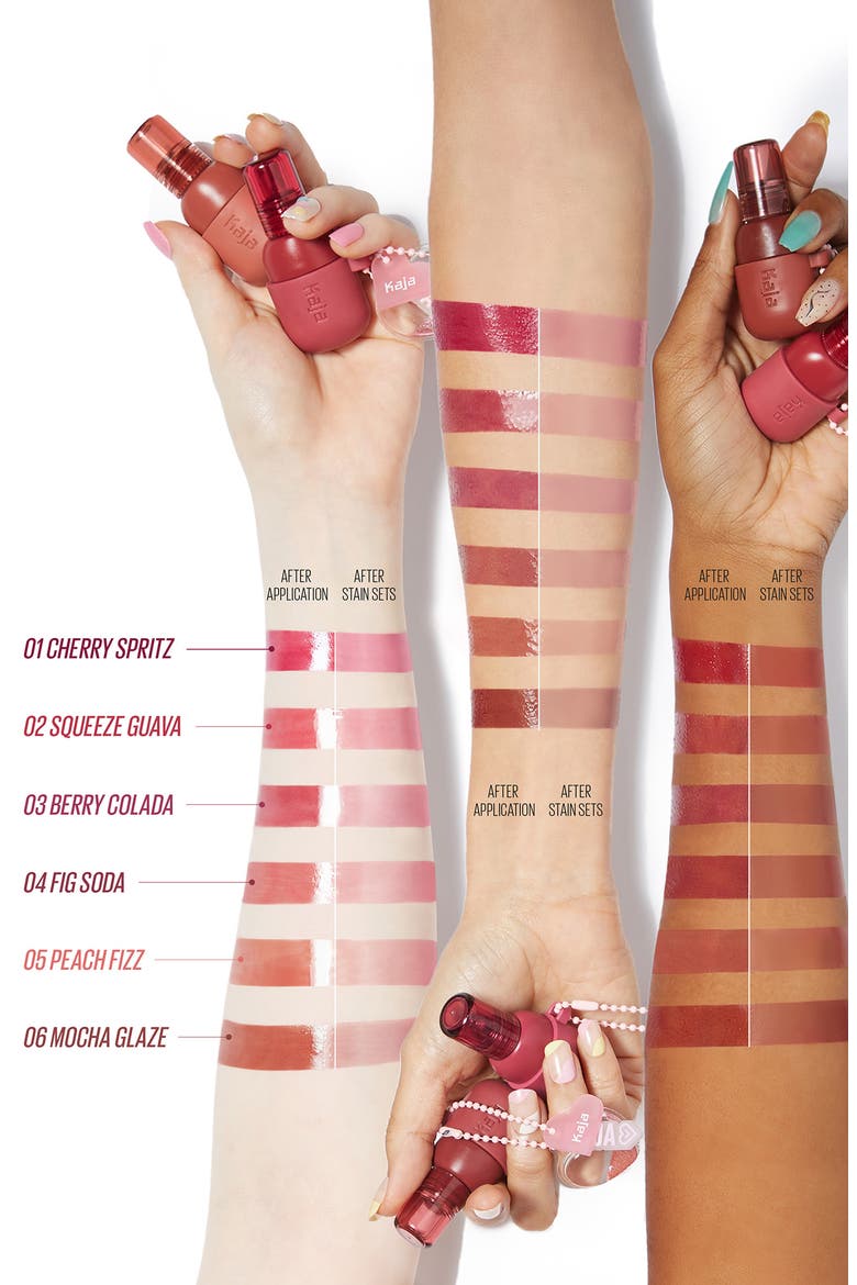 Jelly Charm Lip & Blush Stain with Glazed Key Chain, Alternate, color, PEACH FIZZ