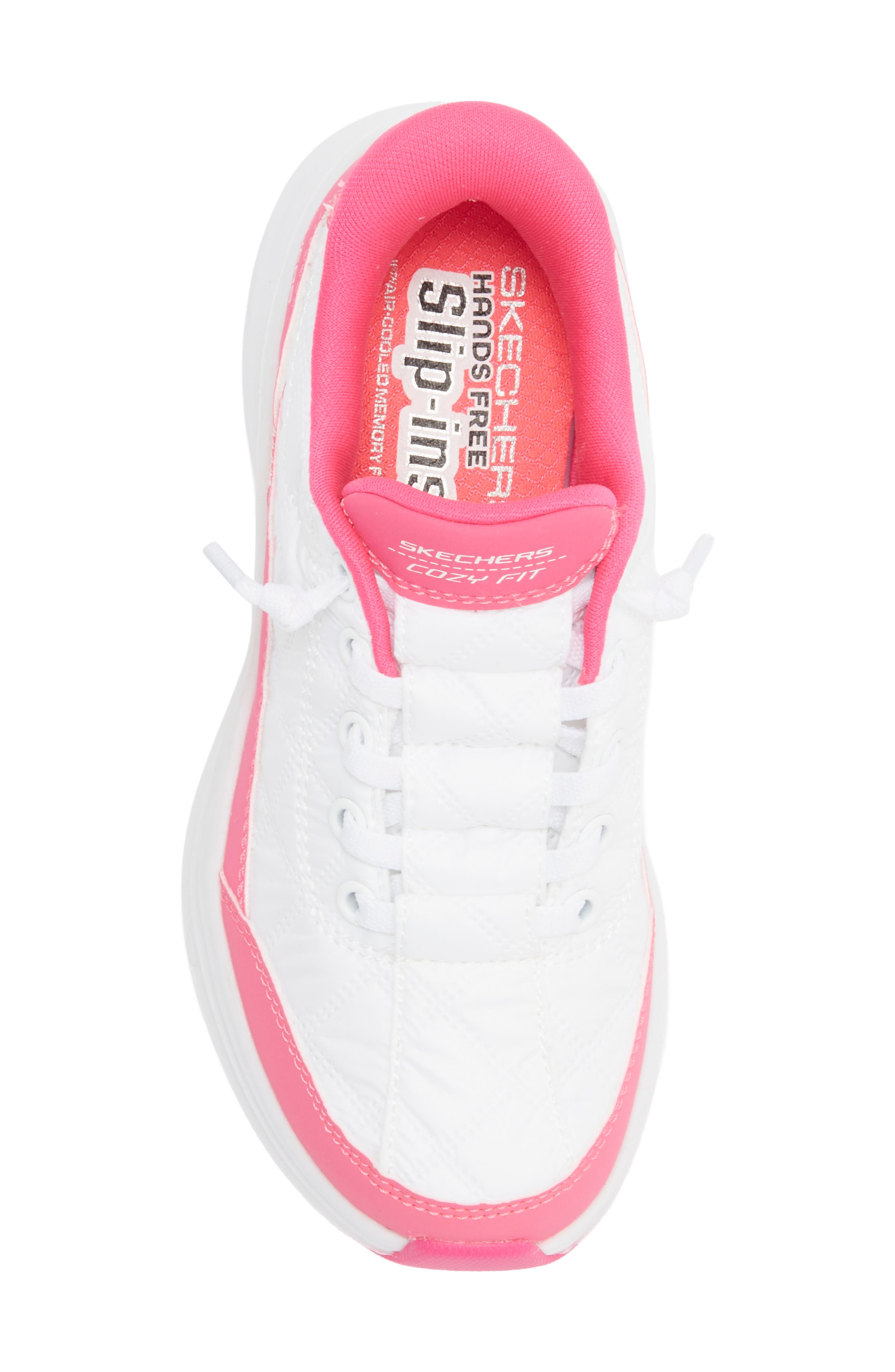 Kids' Contour Foam Sneaker, Alternate, color, WHITE/PINK