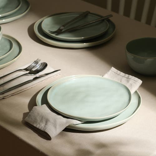 Stone Lain Mirella Stoneware 12-piece Dinnerware Set In Green