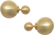 Adornia Matte Finish Ball Front/Back Earrings