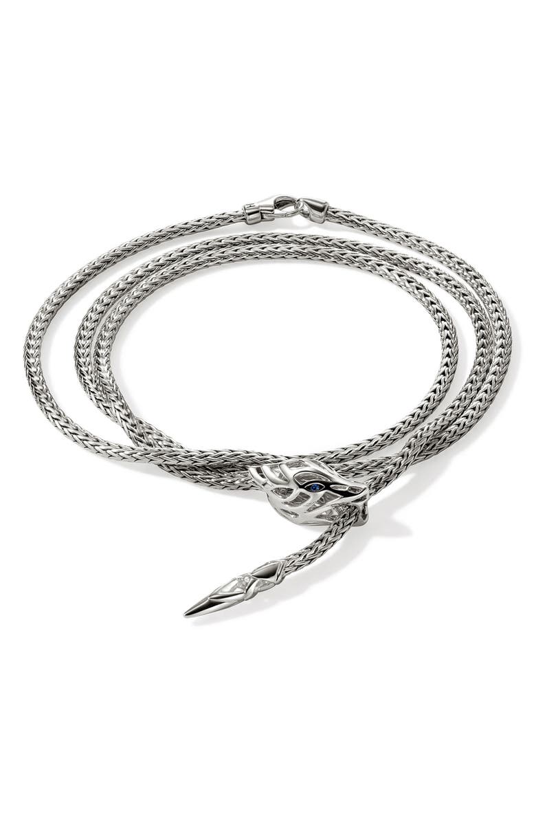 John Hardy Naga Layered Bracelet, Main, color, Silver