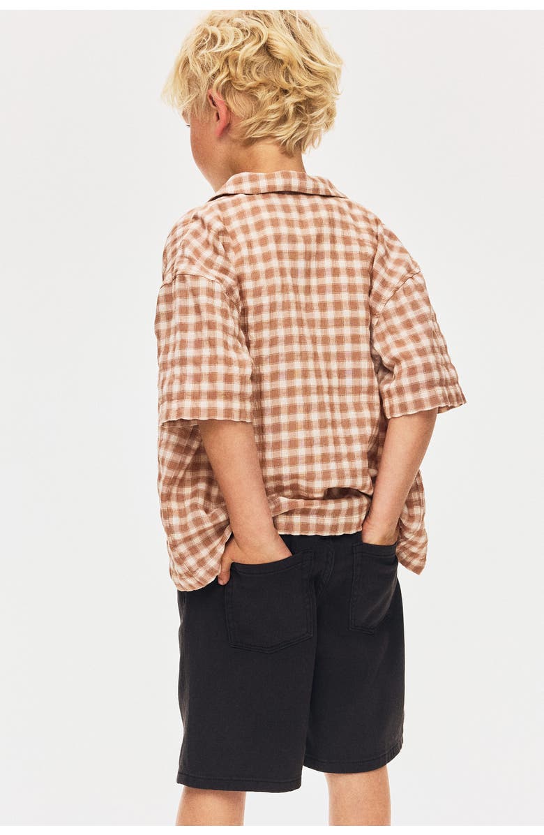 H&M Twill shorts, Alternate, color, Black