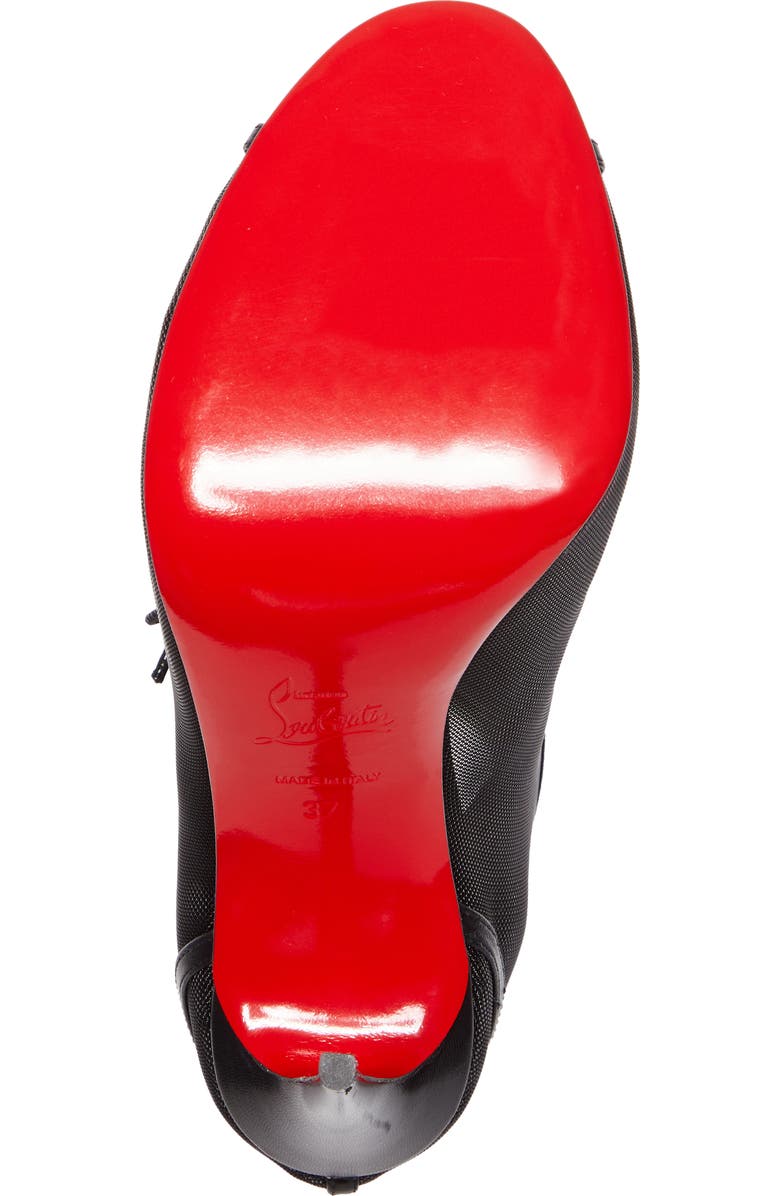 Christian Louboutin Ondessa Mesh Lace Up Peep Toe Bootie, Alternate, color,