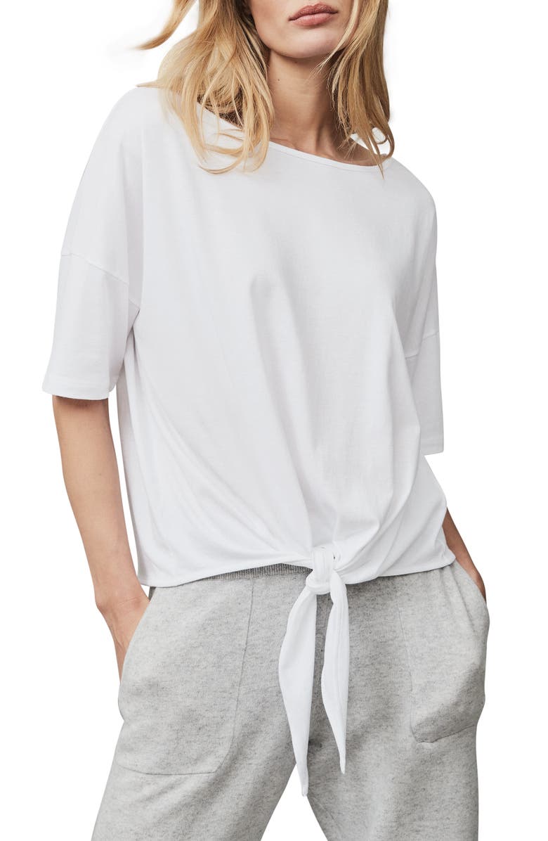 The White Company Tie Hem T-Shirt, Main, color, 