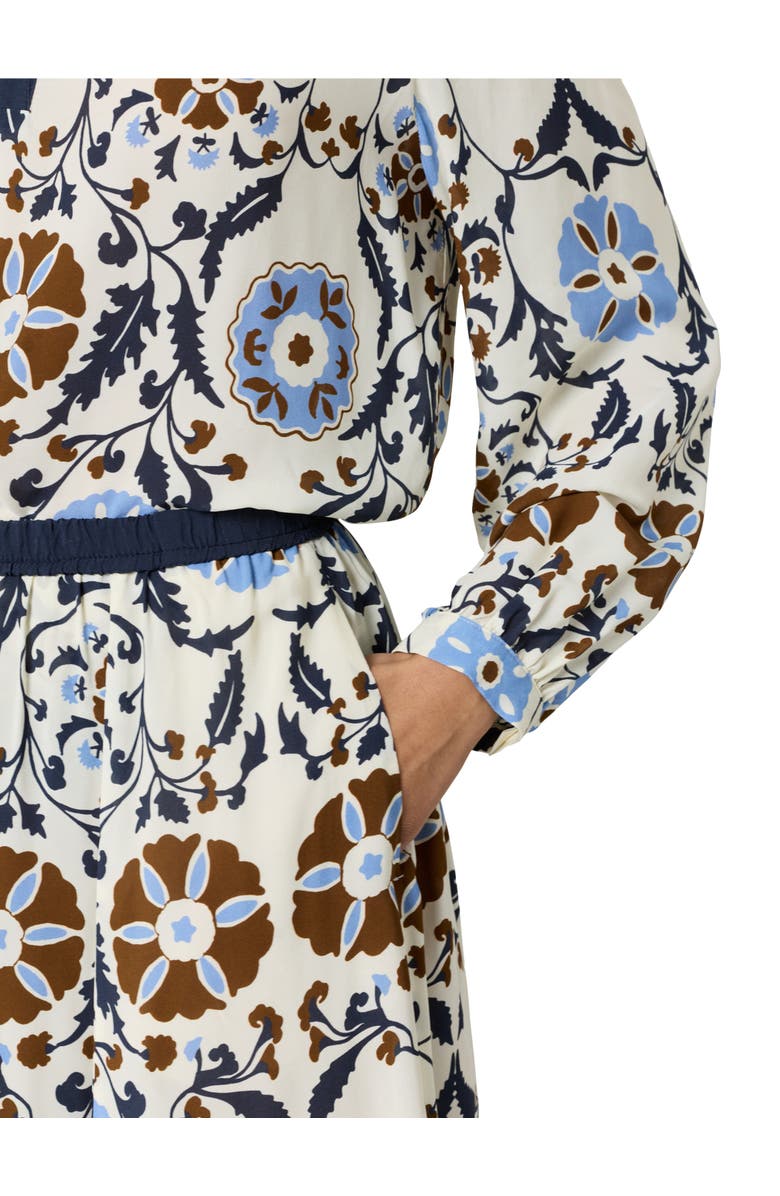 GERARD DAREL Jonia Floral Print Midi Skirt, Alternate, color, Ecru