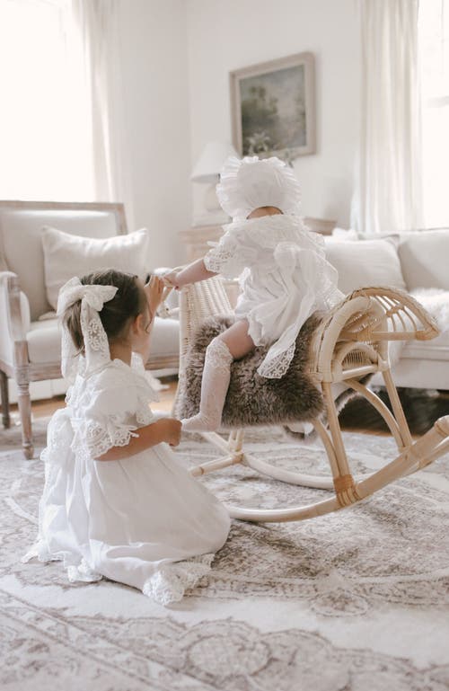 Petite Maison Kids Katherine Embroidered Linen Romper In White