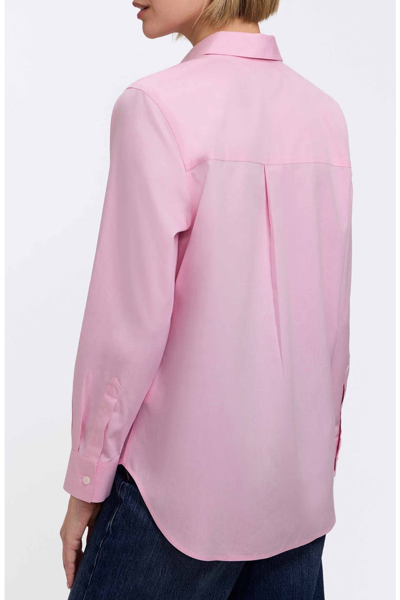 Non-Iron Boyfriend Button-Up Shirt, Alternate, color, CHAMBRAY PINK