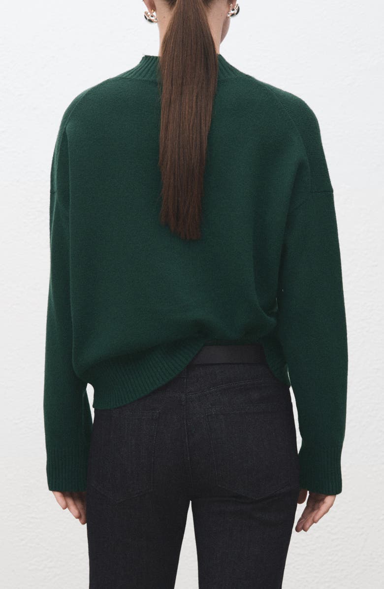 MANGO Turtleneck Sweater, Alternate, color, Dark Green