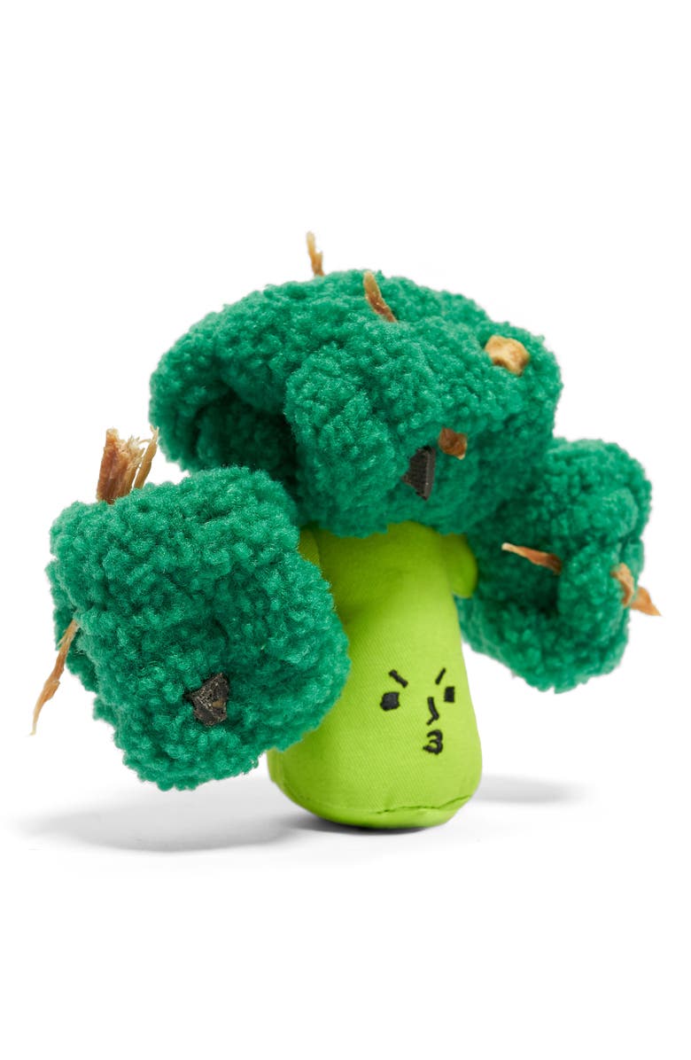 the furryfolks Broccoli Nosework Toy, Alternate, color, Green