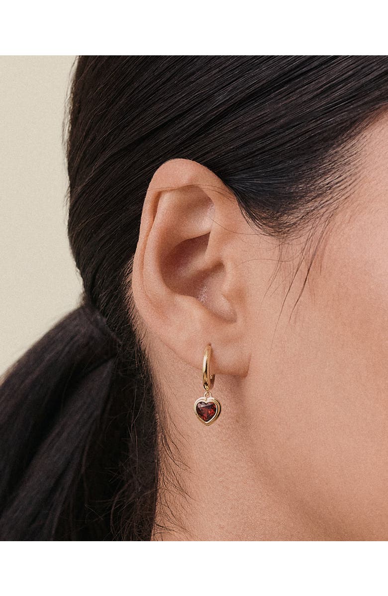 Edge of Ember Heart Red Garnet Earrings, Alternate, color, Red Garnet