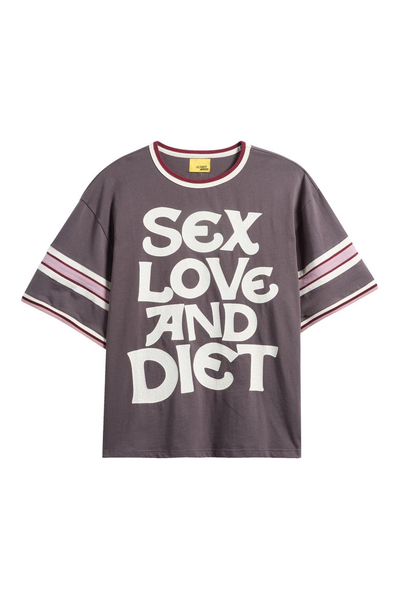 Sex, Love & Diet Oversize Graphic T-Shirt, Alternate, color, VINTAGE BLACK/DUSTY ROSE