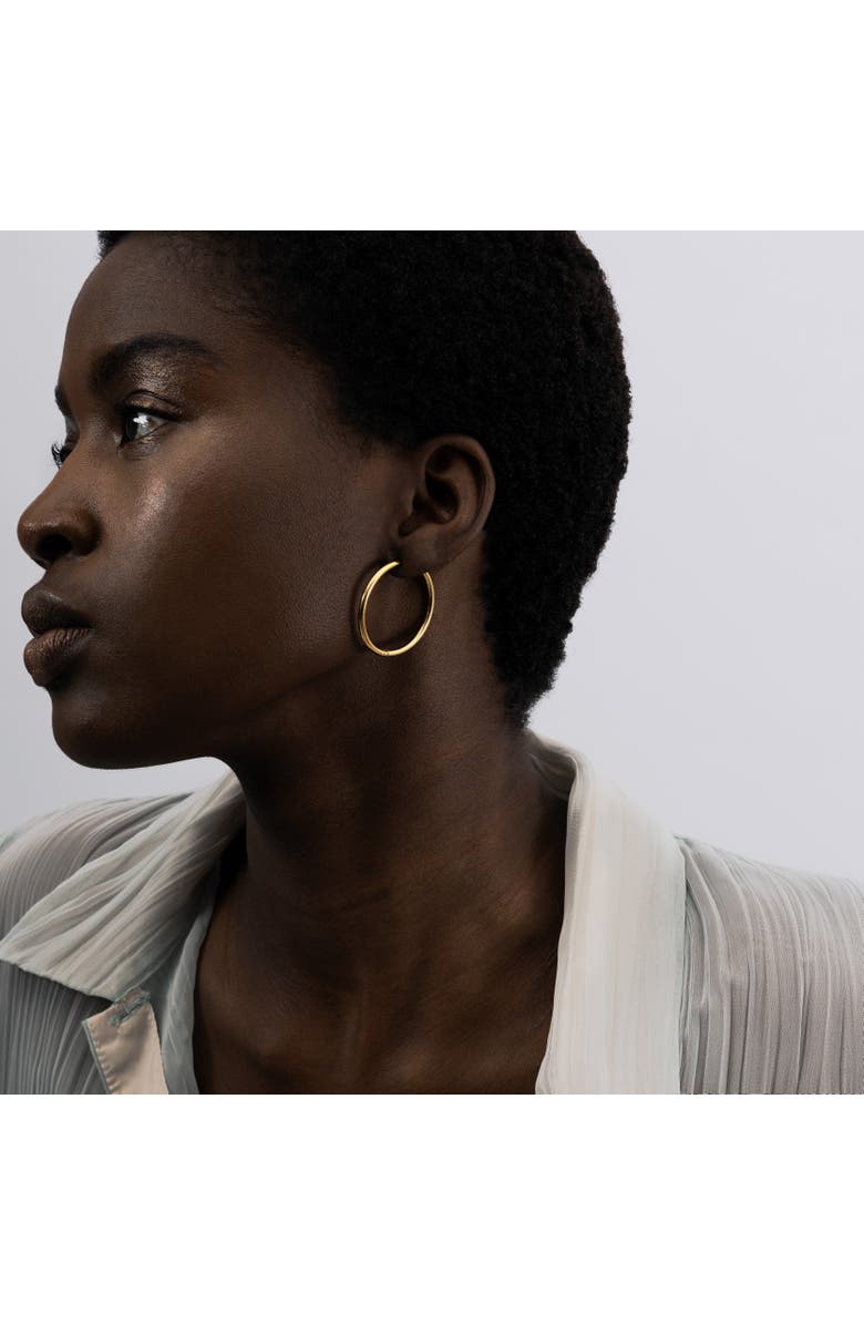 Hey Harper Thin Ruby Earrings, Alternate, color, Gold